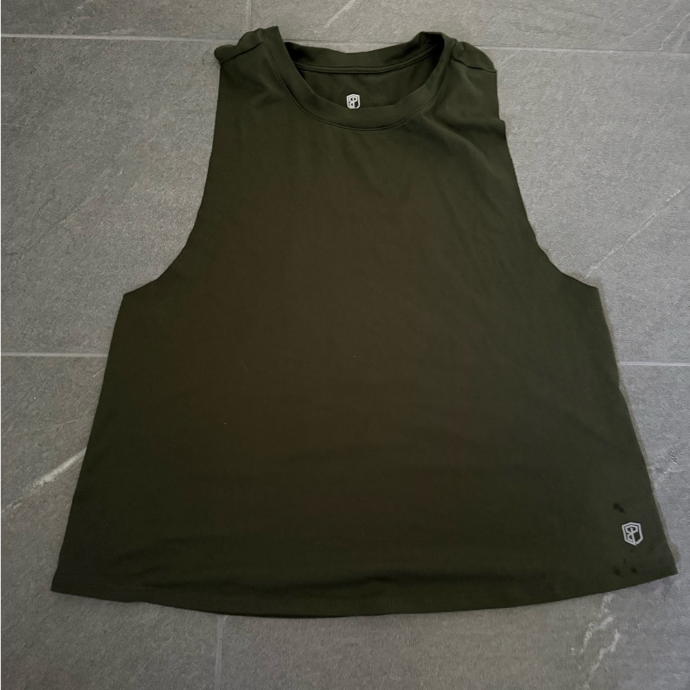 TWO BORN PRIMITIVE tank tops - Olive Green & Blue EUC LARGE